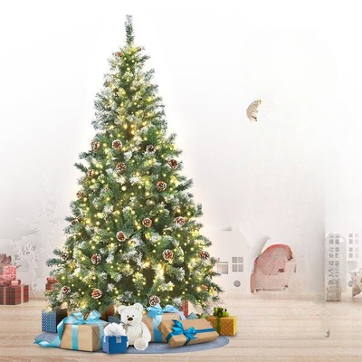 1.8m Pre Lit LED Christmas Tree with Pine Cones