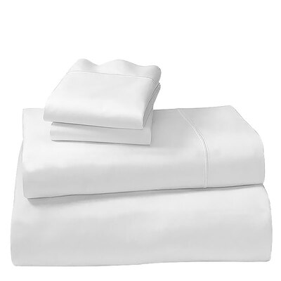 Cotton microfibre 1000TC 4pc Queen sheet set - White
