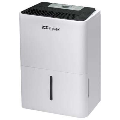 Dimplex Portable 12L Dehumidifier Black & White Compact Home Moisture