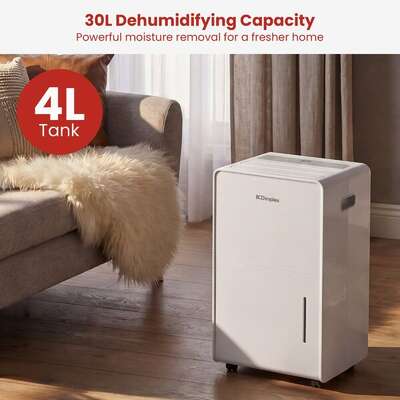30L Portable Dehumidifier 4L Tank Timer | EXTG