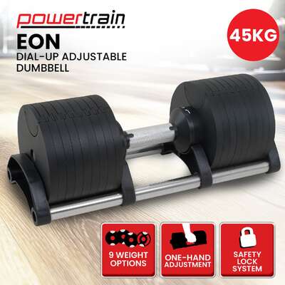45kg Adjustable Dumbbell Eon Home Gym Strength Training Safety Lock