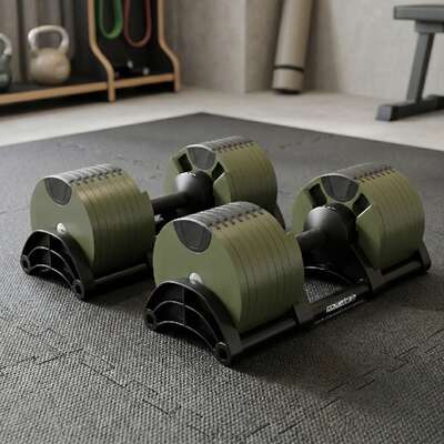 Adjustable Cast Iron Pair - Green 49x19.5x19.5cm