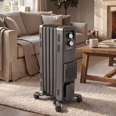 1.5kW Oil Free Column Heater 5 Fin Turbo Fan | EXTG