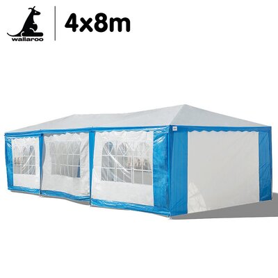 Wallaroo 4x8 Outdoor Event Marquee Tent Blue-White