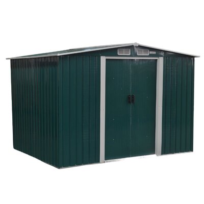 Garden Shed Spire Roof 8x8ft - Green