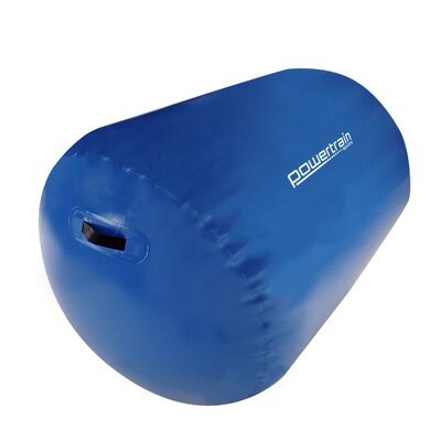 Powertrain Inflatable Air Exercise Roller Gymnastics Gym Barrel 120 x 75cm Blue