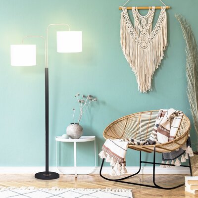 Sleek and Stylish: Black Metal Task Floor Lamp