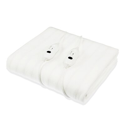 Heated Electric Blanket Fitted Polyester Underlay Winter Double