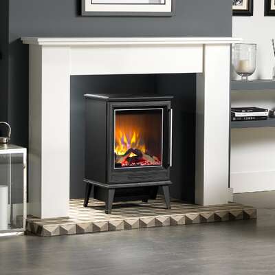 Electric Fire Stove 2kW Black