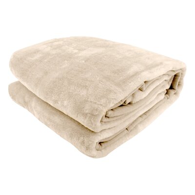 800GSM Heavy Double-Sided Faux Mink Blanket - Beige