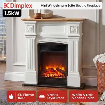 Mini Electric Fireplace Suite 85x26x93cm