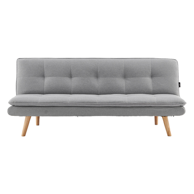 Sarantino 3 Seater Linen Couch Sofa Bed Lounge Futon - Light Grey