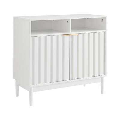 White Two Door Sideboard with Sleek and Modern Storage Design