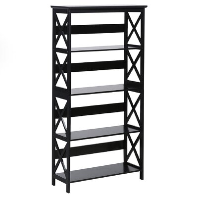 5-Tier Cross Panel Bookshelf