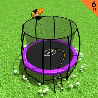 Kahuna Classic 6ft Trampoline with Basketball Set - Purple